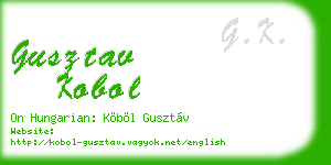 gusztav kobol business card