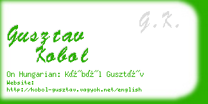 gusztav kobol business card